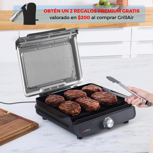 Parrilla GrillAir™ - Sellado pro sin abrir ventanas ni llenar todo de olor