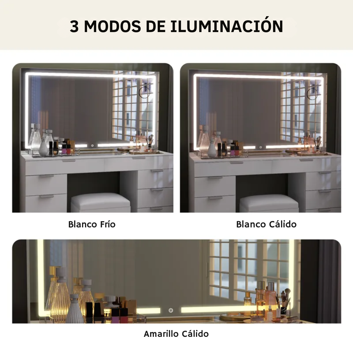 Tocador Vanity™ - Tu ritual de belleza, sin caos ni desorden