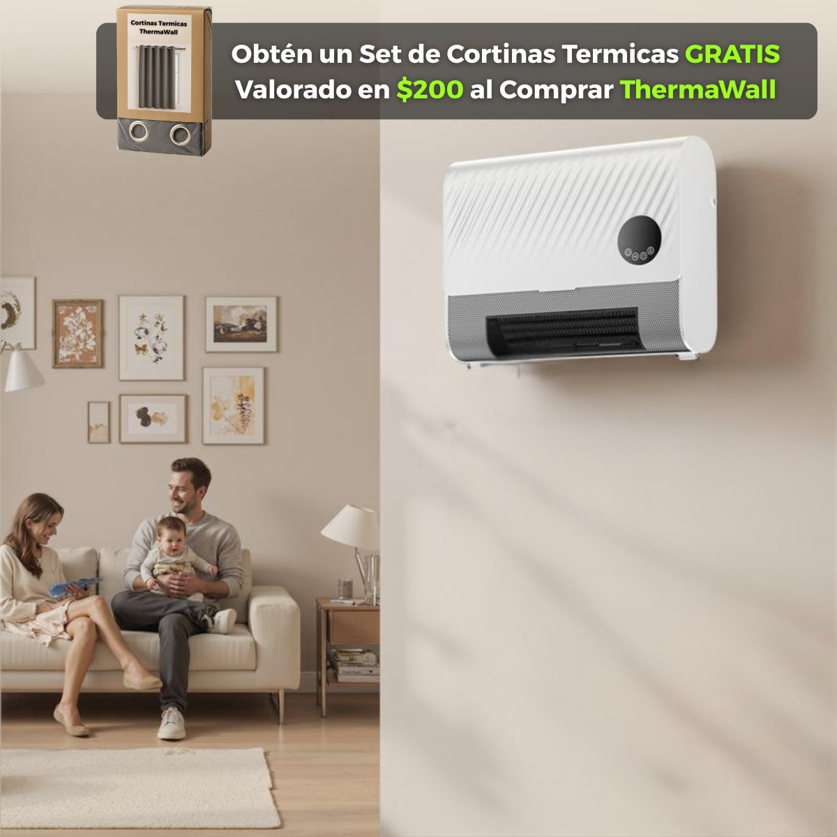 Calefactor ThermaWall™ - Calor instantáneo y discreto, directo desde tu pared