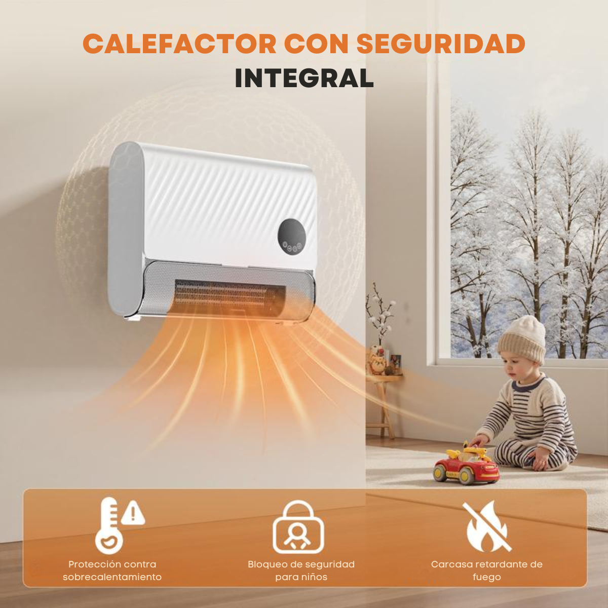 Calefactor ThermaWall™ - Calor instantáneo y discreto, directo desde tu pared